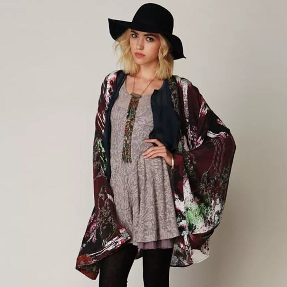 Free People Floral Lace Fit and Flare Dress Medium - Picture 2 of 12